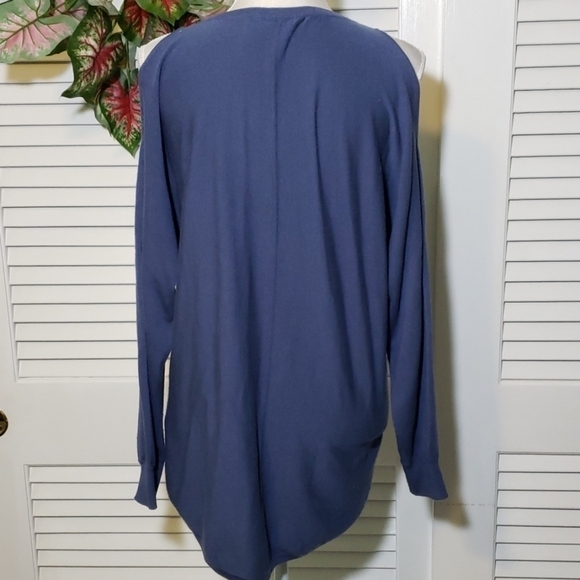 HANNAH Cold Shoulder Tunic Sweater Cornflower Blue - Picture 4 of 8